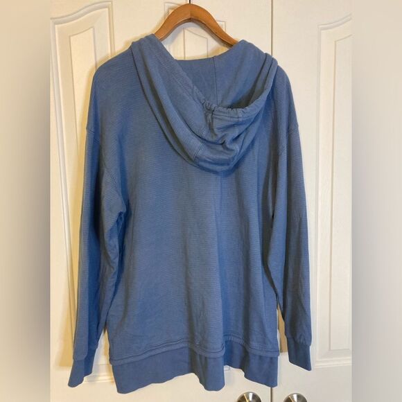 Athleta Sundown Alliance Hoodie Sweatshirt Cottage Blue Oversized Size L - Picture 3 of 6